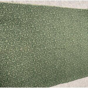 Floral Green Cotton Fabric Fat Quarter 18x21" Quilting Sewing Craft Supplies